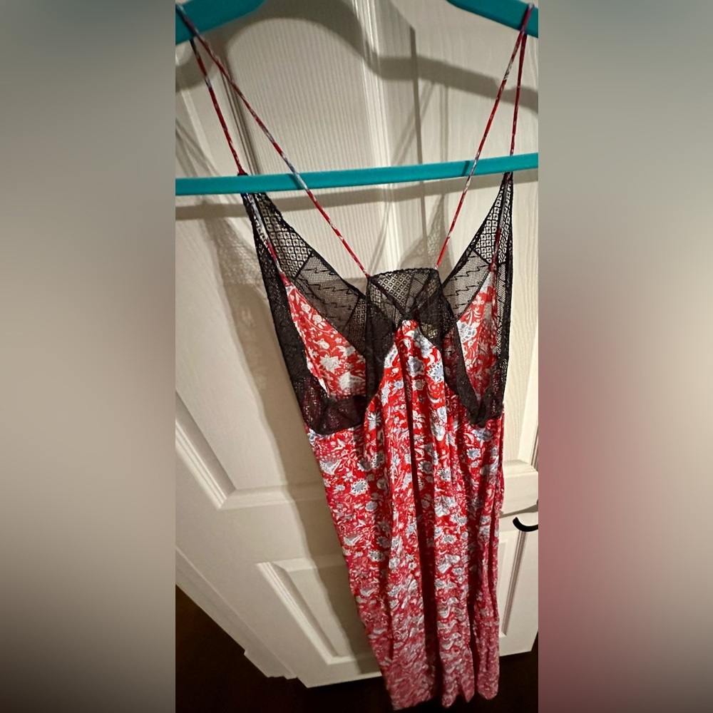 ‼️RARE‼️🎸ZADIG & VOLTAIRE🎸🔥NWOT🔥 FLORAL-PRINT HANDKERCHIEF-HEM DRESS— S - Picture 13 of 16